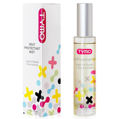 TYMO Heat Protectant Spray for Hair with Argan Oil for Styling Tools, Heat Protection Spray to Smooth & Hydrate, Natural Clean Formulation, Multi-benefit Treatment, Lightweight for All Hair Types