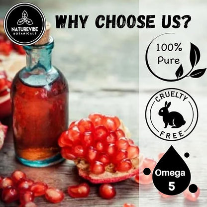 Naturevibe Botanicals Pomegranate Oil 32 Ounces | 100% Pure and Natural | Great for Skin Care and Hair Care