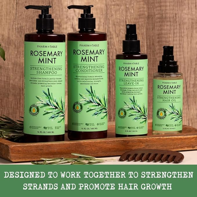 Rosemary & Mint Hair Oil - Infused with Biotin, Nourishes the Scalp, Helps Support Hair Growth, 100ml