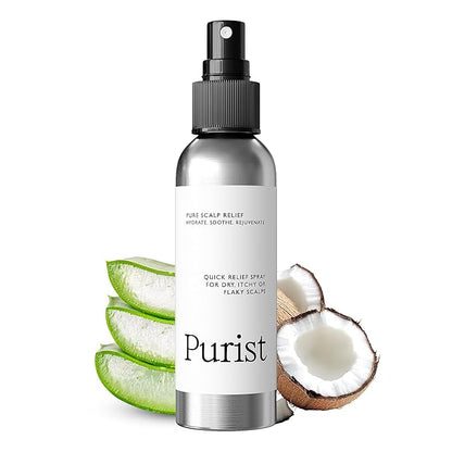 Purist Dandruff Spray – Leave-In Itchy, Dry Scalp Treatment – Hydrating, Lightweight, Soothing Scalp Moisturizer – Scalp Care Spray for Dryness, Dandruff, Flaky Scalp – Non-Greasy and Quick Relief