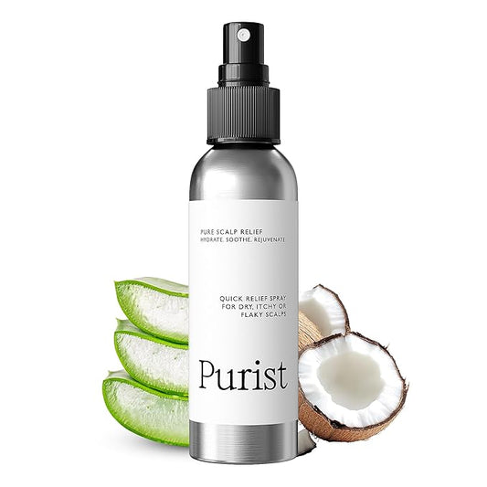 Purist Dandruff Spray – Leave-In Itchy, Dry Scalp Treatment – Hydrating, Lightweight, Soothing Scalp Moisturizer – Scalp Care Spray for Dryness, Dandruff, Flaky Scalp – Non-Greasy and Quick Relief