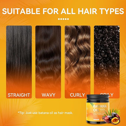 Batana Oil for Hair Growth - Unrefined Natural Botana Oil Paste Restores Thin Damaged Hair and Scalp with Nourishment, Organic Raw Botana Hair Mask for Women & Men Fits All Hair Type (4oz)