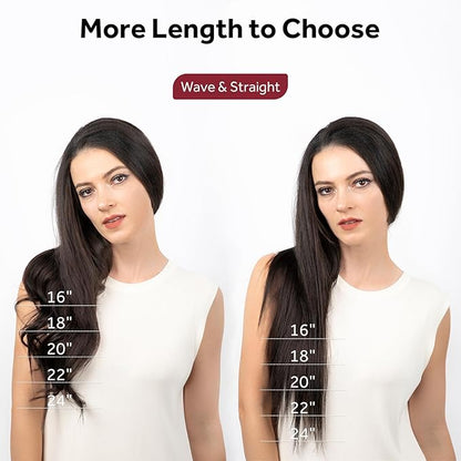 Clip in Hair Extensions Real Human Hair, Remy Human Hair Clip in Extensions for Long Hair, Dark Brown Straight Hair Extensions Add Volum add Length #2 24Inch 120G 7PCS