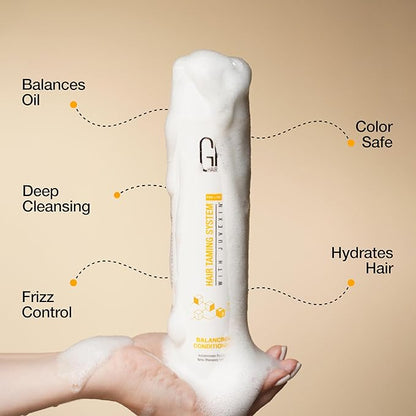 Balancing Conditioner for Oily Hair Scalp Volumising Sulphate Free Conditioners for Greasy Hair Colored Treated Dry Hair Anti-Frizz Hydrating Deep Cleansing for Men & Women - 10.1 Ounce