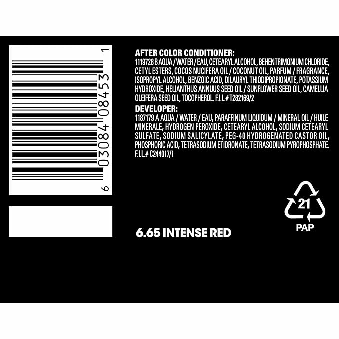 Garnier Olia Hair Color, Oil Powered Ammonia Free Permanent Hair Dye for Long-Lasting Color, 6.65 Intense Red, 2 Dye Kits