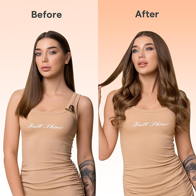 Full Shine Butterfly Weft Hair Extensions Invisible Pu Hole Weft Extensions Color Medium Brown To Honey Blonde Extensions Genius Weft 22 Inch Micro Beads Real Human Hair Add Length 100G