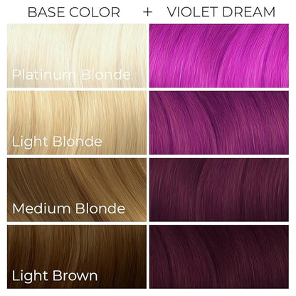 ARCTIC FOX Vegan and Cruelty-Free Semi-Permanent Hair Color Dye (4 Fl Oz, VIOLET DREAM)