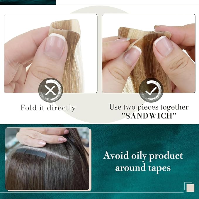 RUNATURE Tape in Hair Extensions Human Hair Straight Color Purple Hair Extensions Tape in Extensions for Long Hair, Remy Natural Hair for Highlights, Soft Silky Tape Ins 20 Inch 50g 20pcs