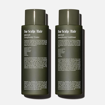 Nécessaire Rosemary Hair Duo | Multi-Protien Strengthening Shampoo + Conditioner For Thinning Hair. For Women + Men. Good For All Hair Types/Textures. Free Of Sulfates. Color-Safe. 250 ml / 8.4 oz