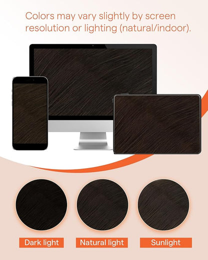 Sunny Hair Micro Loop Hair Extensions Dark Brown Micro Link Hair Extensions Real Human Hair Brown Micro Bead Hair Extensions Brown Micro Ring Hair Extensions Gentle on Scalp Extensions 18inch 50g