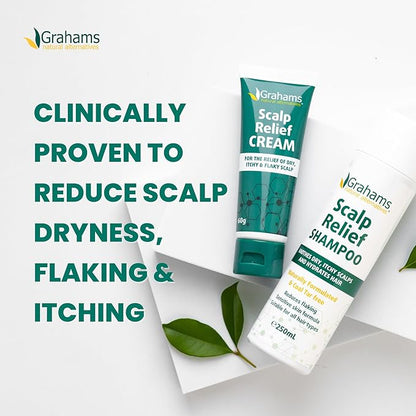 Scalp Relief Cream by Grahams Natural - Relief for Dry, Itchy, Flaky Scalps & Dandruff - Scalp Moisturizer with Manuka Honey, Calendula, Jojoba Seed Oil (2.11oz)