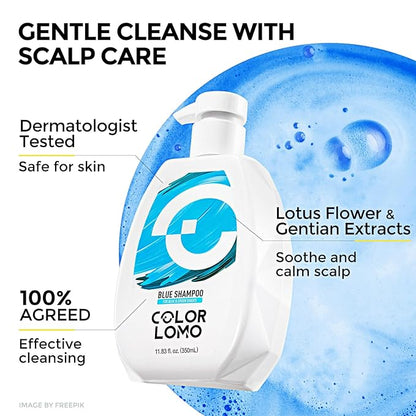 Ultra Color Safe Shampoo | Help Prevent Fading & Provide Subtle Color Replenishment | Prolong Color Vibrancy and Enhance Shine | Vegan & Cruelty-Free Formula | For Blue Color Treated Hair