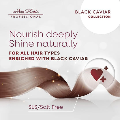Mon Platin Hair Mask & Dream Hair Spray Bundle, Moisturizing Shampoo – Deep Conditioning Mask Formula for Dry and Damaged Hair, Heat Protection (Black Caviar Total Reviving Hair Conditioner)