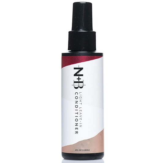 N+B Light Leave-In Conditioner & Detangler Spray | Curly, Straight, All Hair Types | Weightless No-Residue Moisturizer Repairs Dry Damaged Frizzy Hair | Sulfate & Paraben Free