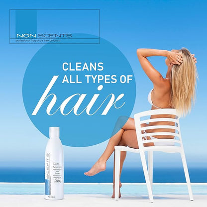 Nonscents Made in USA - Fragrance Free Shampoo - Organic Formula, Hypoallergenic for All Hair Types, Hydrating & Moisturizing Unscented Shampoo for Dry Scalp with Keratin and Silk Amino Acids