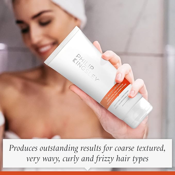 PHILIP KINGSLEY Re-Moisturizing Conditioner Smoothing for Curly, Frizzy, Wavy, Dry, Coarse Hair Hydrating Conditioner Taming, Hydrates, Tames, and Smooths, 6.76 oz