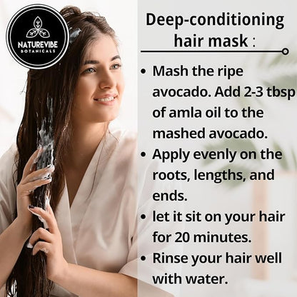 Naturevibe Botanicals Amla Oil 32 Ounces | 100% Pure and Natural | Great for Skin Care and Hair Care