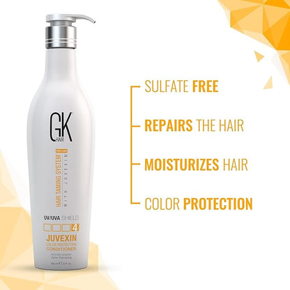 GK Hair Shield Conditioner 22 Fl Oz – UV Protection for Color Hair, Aloe Vera & Argan Infused, Sulfate and Paraben Free, Repairs Damage, Boosts Shine, Hydrating & Vegan