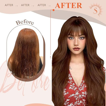 Sunny Hair Auburn U Tip Hair Extensions Human Hair 20 inch Keratin Hair Extensions Human Hair Auburn Brown Utip Hair Extensions Soft Hot Fusion Hair Extensions Dark Auburn for Party 20inch 50g