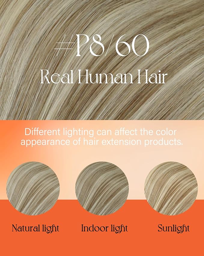 Sunny Hair K Tip Hair Extensions Real Human Hair 18inch Ktip Hair Extensions Human Hair Light Brown Highlights Blonde Keratin Extensions for Women 50g