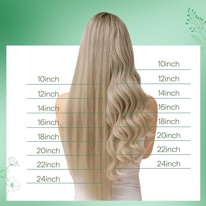 RUNATURE Human Hair Tape in Extensions 16 Inch Platinum Blonde Remy Hair Tape in Extensions Straight Full Ends Glue in Hair Extensions Invisible Tape on Human Hair Extensions Silky 50g 20 Picec