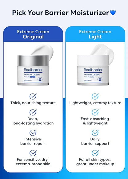 Real Barrier | Extreme Cream | Korean Moisturizer Face Cream, Korean Skin Care | Rich Face Lotion for Sensitive Skin | Hydrating Face Moisturizer with Hyaluronic Acid and Ceramides | 1.69 fl oz (50ml)