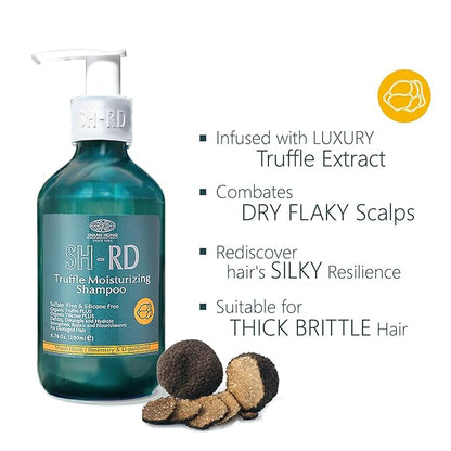 SH-RD Truffle Moisturizing Shampoo for Dry Damaged Hair | Shampoo with Truffle Extract, Keratin, Rosemary | Intense Hydration, Repair & Scalp Relief | Sulfate-Free - 6.76oz/200ml