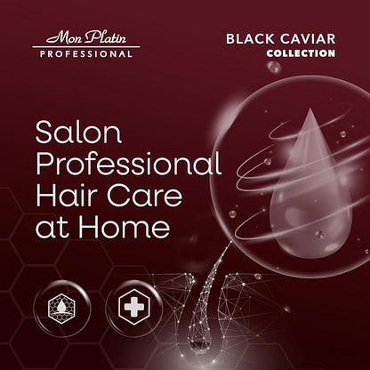 Mon Platin Professional Black Caviar Hair Cream, Luxurious Nourishing Styling Cream for Smooth & Shiny Hair, Ultimate Hair Care, Hair Styling Cream with Silk Protein & Antioxidant 400ml