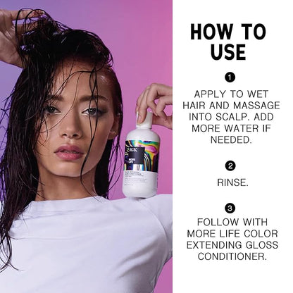 IGK MORE LIFE Color Extending Gloss Shampoo and Conditioner Set | Preserves Color Treated Hair | UV Protection | Vegan + Cruelty-Free | 1 Liter