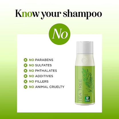 Clarifying Shampoo for Build Up & Oily Hair - Tea Tree Shampoo for Men and Women with Rosemary Essential Oil for Oily Hair and Scalp - Color Safe Vegan Sulfate Silicone & Paraben Free (10 Fl Oz)