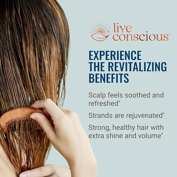 Hair La Vie Live Conscious Revitalizing Blend Hair Growth Vitamins for Women to Support Health of Hair - Supplements w/Biotin, Collagen & Saw Palmetto for Thick, Full Hair - 60 Caps