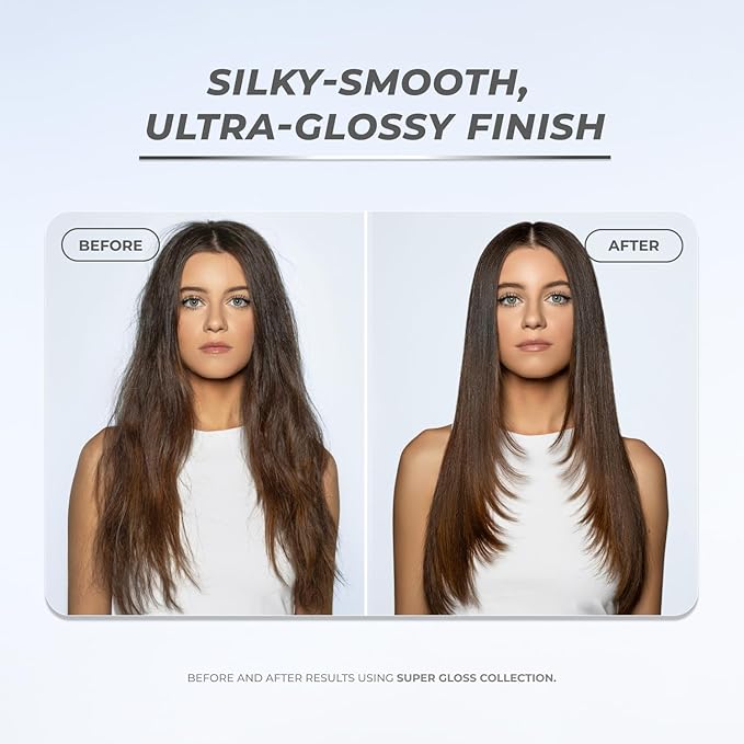 XMONDO Hair Super Gloss Shine + Defrizz Serum – High-Gloss Anti-Frizz Serum with Lusterhance Technology™, Bond Booster & Hemisqualane, Softens Dry Ends, Lightweight & Non-Greasy, 1.7 fl oz