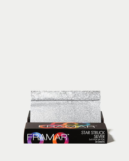 Framar Silver Hair Foils For Highlighting - Pop Up Hair Foil For Hair Highlighting, Highlight Foils For Hair, Aluminum Foil Sheets, Salon Foils For Hair Stylist, Non Slip 25 Pop Up Foil Sheets