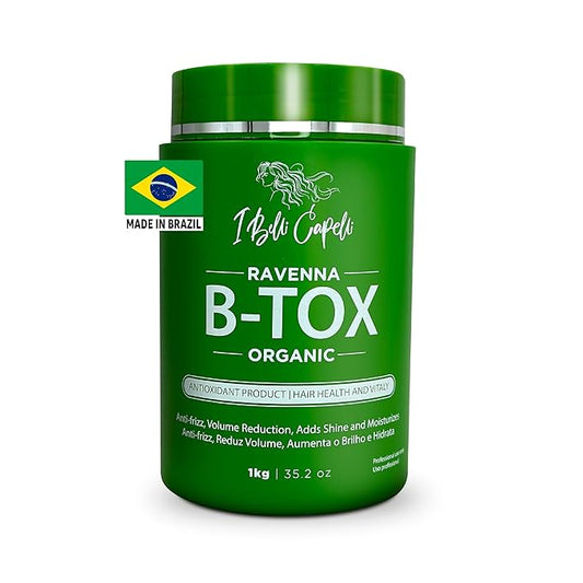 Ravenna Organic Hair B-tox Treatment - Formaldehyde-Free, Anti-Frizz Smoothing for Hair - 35.2 oz (1kg)