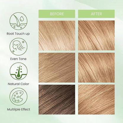 Blonde Brown Hair Dye Shampoo 3-in-1, Instant Natural Hair Color Shampoo Champu Para Canas Mujer, Lasting 3-4 Weeks & Easy to Use & All Hair Types & Root Touch Up, 500ml
