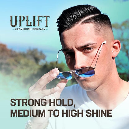 Uplift Provisions Company Signature Pomade for Bold Hair Styles That Last - Strong Hold, High Shine, Effortless Wash-Out, Unisex Appeal, 3 oz.