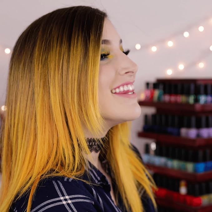 oVertone Color Depositing Semi-Permanent Hair Dye Conditioner - 8 oz For Natural & Color-Treated Hair, Moisturizing Shea Butter & Coconut Oil - Vegan & Cruelty-Free, Extreme Yellow