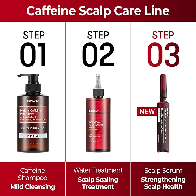 KUNDAL Anti Hair Loss Shampoo with Caffeine – Scalp Revitalizing for Thinning & Volumizing & root Strengthening – Sulfate-Free Korean Hair Care, White Musk, 16.9 fl oz (500ml)