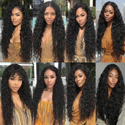26 28 30 Inch #1B Curly Human Hair Bundles Natural Black Curly Bundles Brazilian Remy Weave Hair Extensions Soft and Silky for Women