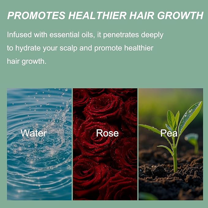 Revitalizing Scalp Oil Roll On, Organic Hair Oil for Women & Men - Nourishing Hair & Scalp Treαtment for All Hair Types 1 fl oz