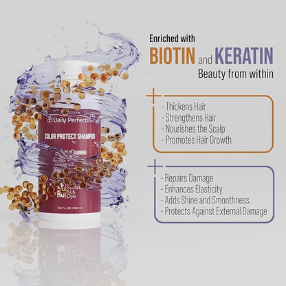 (dp) Color Protect Shampoo – Maintain & Enhance Color-Treated Hair – Clean + Salon-Grade Formula with Biotin & Keratin