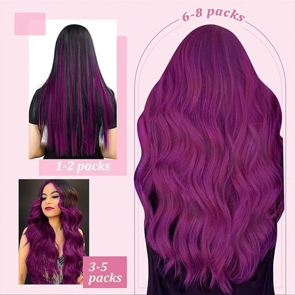 YoungSee I Tip Hair Extensions Human Hair Purple Tip Hair Extensions Real Human Hair Colored Hair Extensions Itips Human Hair Extensions Purple I Tips Hair Extensions Purple Cold Fusion 14In 40s 25g