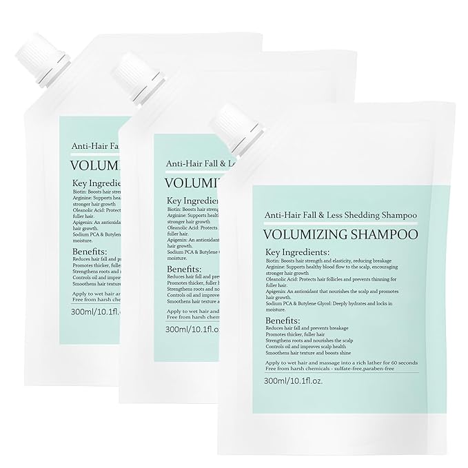 Tricholoy Anti-Hair Fall & Less Shedding & Volumizing Shampoo, Enriched with biotin, arginine, and lauric acid, Oil Control & Scalp Nourishment, Strengthens Roots, Promotes Hair Growth (3)