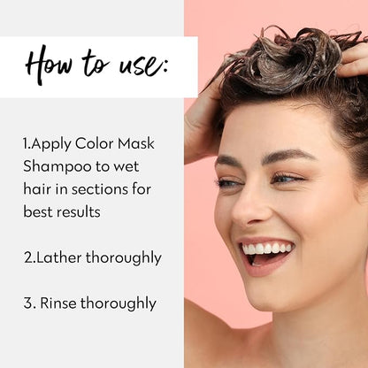 FOUR REASONS Hair Color Shampoo (8 Colors) - Sulfate Free Rich Brown Hair Toner - Color Depositing Shampoo for Color Treated Hair, Vegan, 8.45 Fl Oz (Chocolate/Brown)