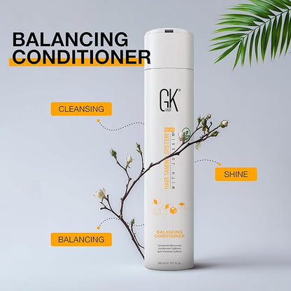 Balancing Conditioner for Oily Hair Scalp Volumising Sulphate Free Conditioners for Greasy Hair Colored Treated Dry Hair Anti-Frizz Hydrating Deep Cleansing for Men & Women - 10.1 Ounce