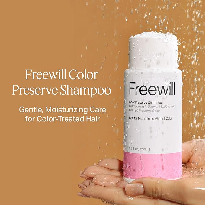 Freewill Color Preserve Shampoo, Gentle, Moisturizing and Nourishing Shampoo for Color-Treated Hair, Fights Color Fade to Help Maintain Vibrancy, 8.5 oz