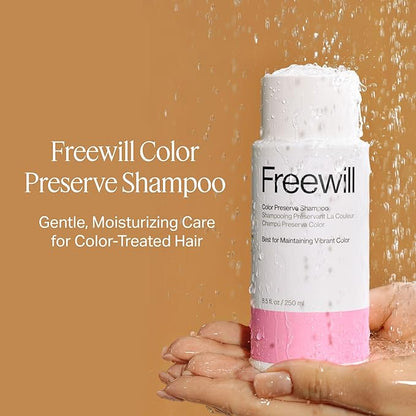 Freewill Color Preserve Shampoo, Gentle, Moisturizing and Nourishing Shampoo for Color-Treated Hair, Fights Color Fade to Help Maintain Vibrancy, 8.5 oz