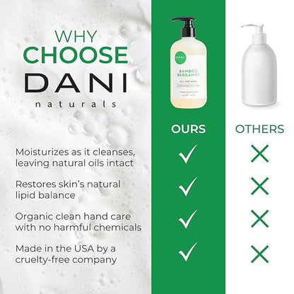 Naturals Moisturizing Hand Soap – Bamboo Bergamot Scent, Hydrating, Sulfate-Free & Paraben-Free, 12 Oz Bottle with Pump, Gentle Cleansing for Dry Skin