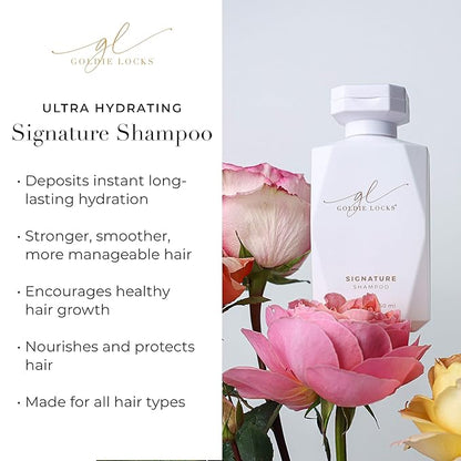 Goldie Locks Shampoo and Conditioner Set – Ultra Hydrating Hair Care Duo with Biotin, Marula Oil and Rose Water – Sulfate and Paraben-Free – 8.45 Oz Each (Packaging May Vary)