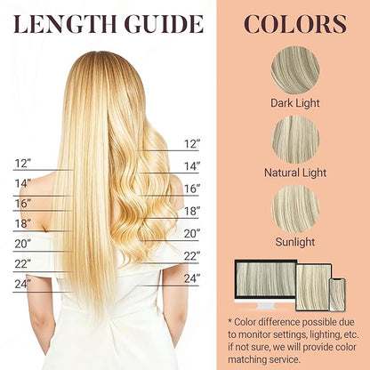 MAXITA Microlink Hair Extensions Human Hair, Ash Blonde Highlighted Platinum Blonde Micro Bead Hair Extensions Virgin Human Hair, 50g/50 Strands/Pack, 22 In
